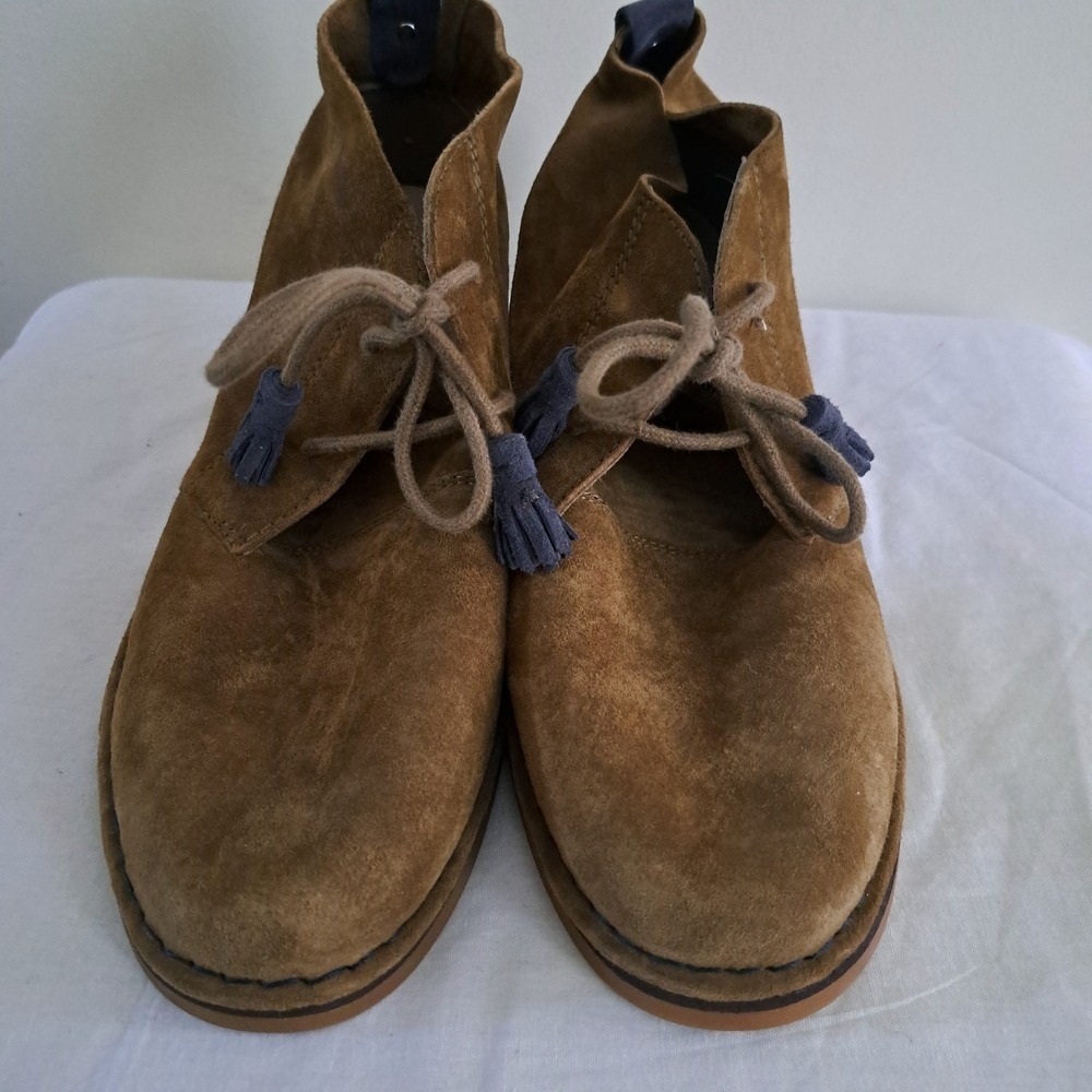 Hush Puppies Womens Suede Desert Boots Tan Tassels Chukka Ankle Booties 9